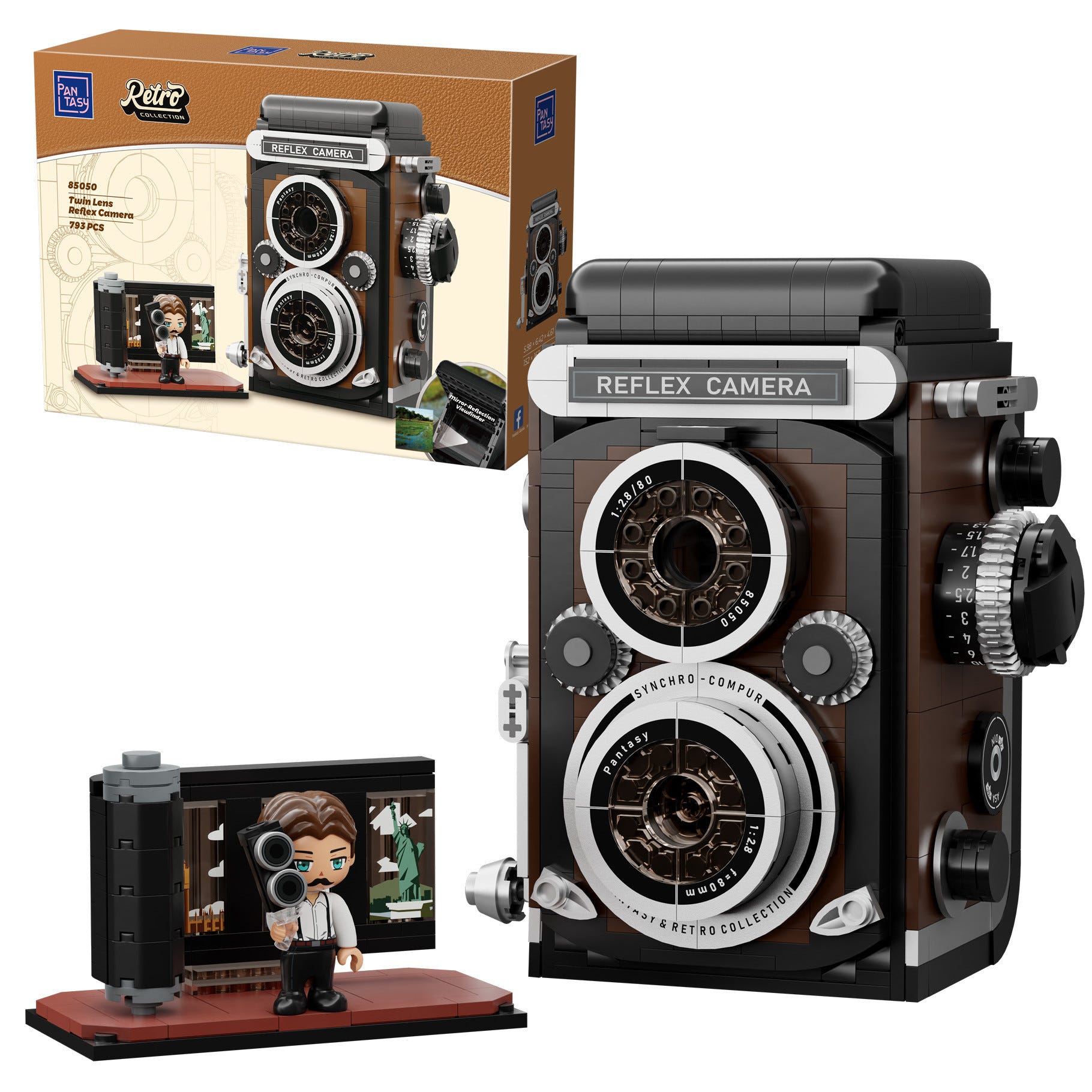 Pantasy Retro Twin Lens Reflex Camera - 793 pcs - PA85050