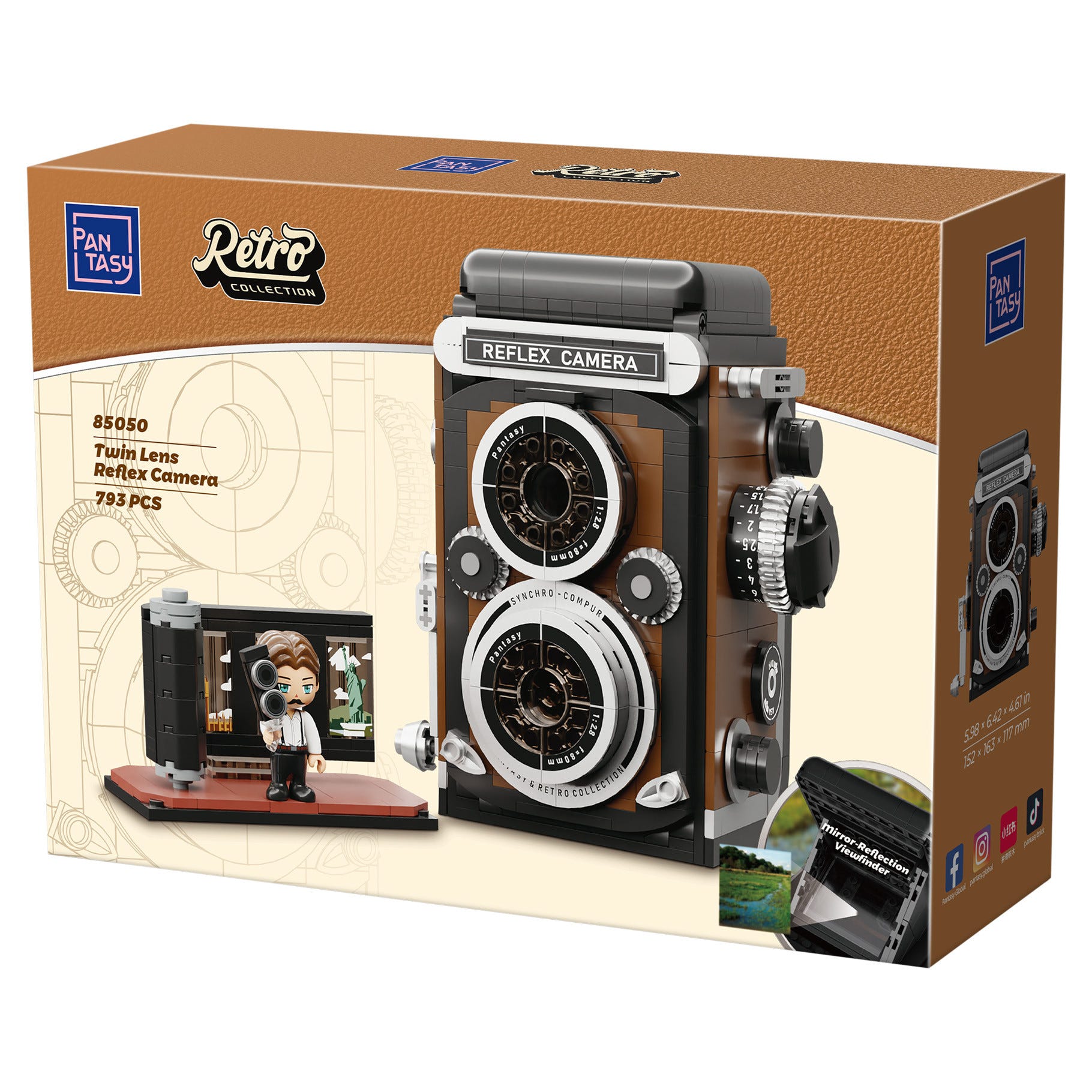 Pantasy Retro Twin Lens Reflex Camera - 793 pcs - PA85050