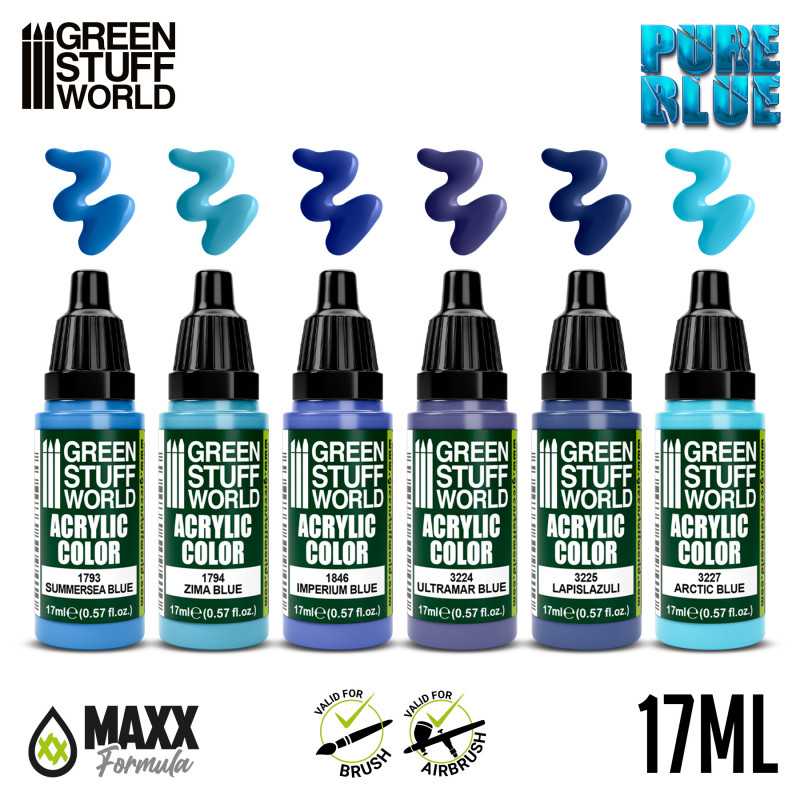 Green Stuff World Paint Set - Pure Blue - Loaded Dice