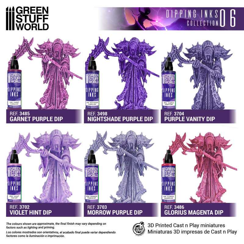 Green Stuff World Paint Set - Dipping collection 06 (Purple/Violet) - Loaded Dice