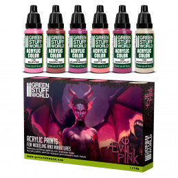 Green Stuff World Paint Set - Evil Pink - Loaded Dice