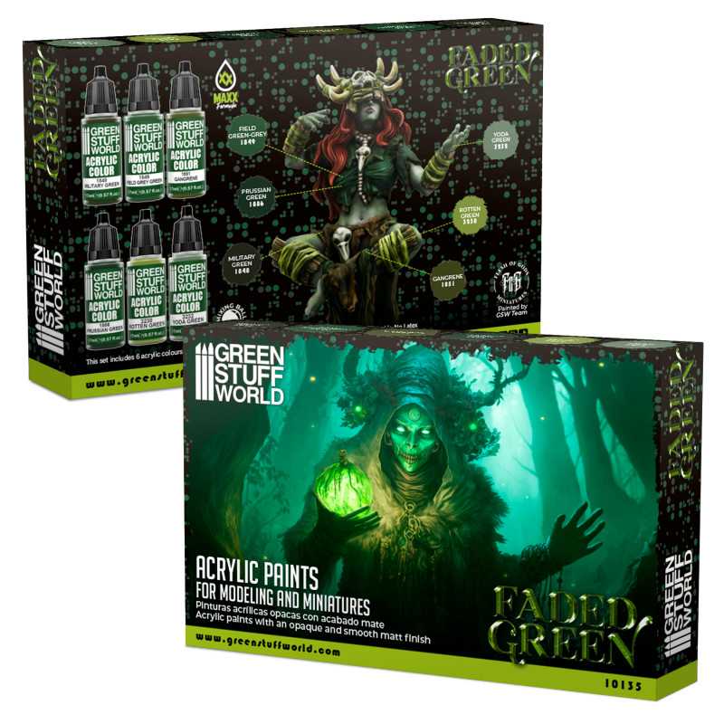 Green Stuff World Paint Set - Faded Green - Loaded Dice