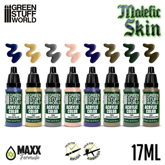 Green Stuff World Paint Set - Malefic Skin - Loaded Dice