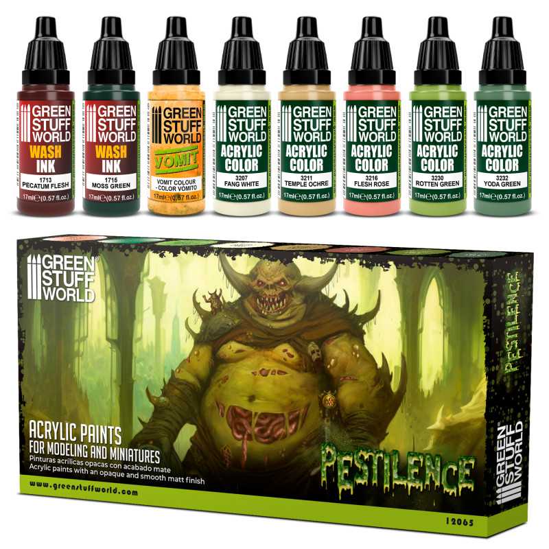Green Stuff World Paint Set - Pestilence - Loaded Dice