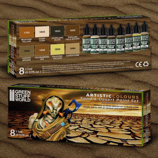 Green Stuff World Paint Set - Sand and Desert - Loaded Dice