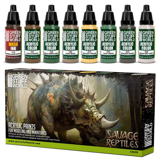 Green Stuff World Paint Set - Savage Reptiles - Loaded Dice