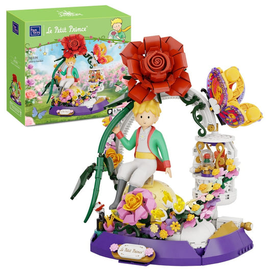 Pantasy Le Petit Prince Starry Garden PA86336 building set, built model in front of its box