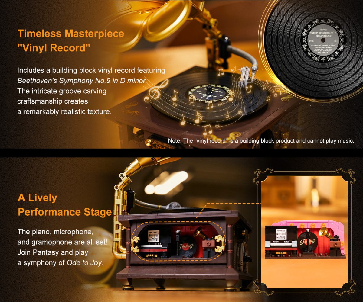 Pantasy Retro Gramophone - 662 pcs - PA85009