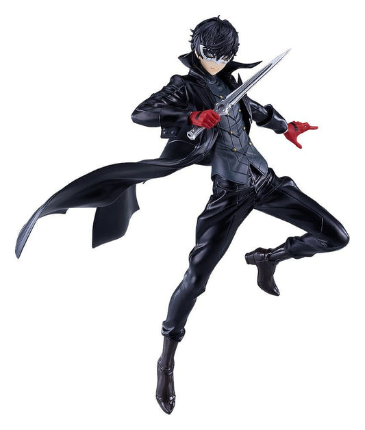 Persona 5 Royal Pop Up Parade Joker L Size figure in black coat with dagger, front view