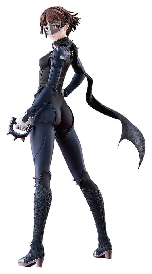Persona 5 Royal Pop Up Parade Queen L Size figure in dark biker suit and mask, side view