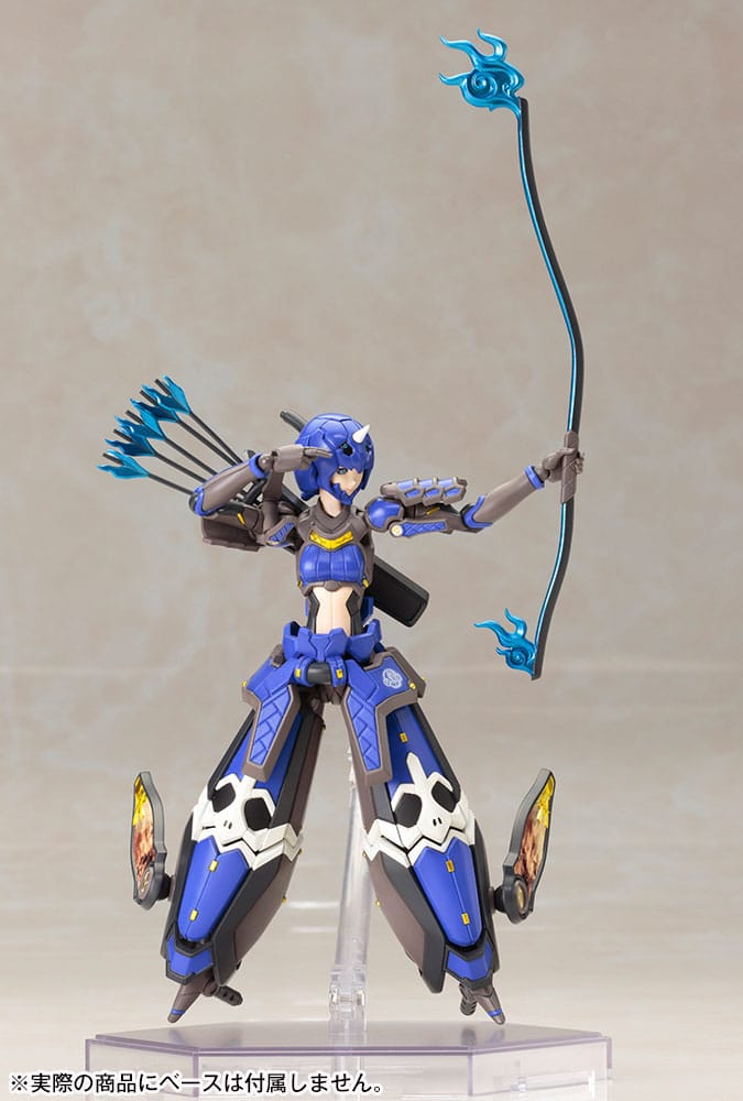 Indigo Guardian Shiki kit drawing a blue bow with arrow nocked
