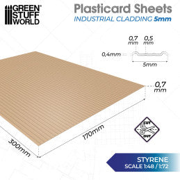 Green Stuff World - Plasticard - Industrial Cladding 5mm - Loaded Dice