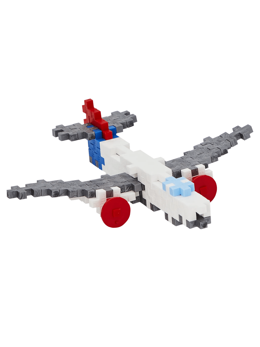 Plus-Plus Airplane built model on its own