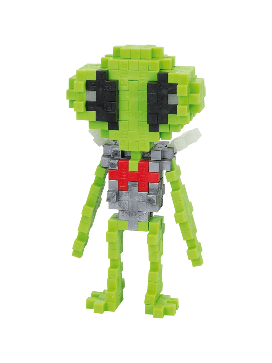 Plus-Plus Alien built model on its own
