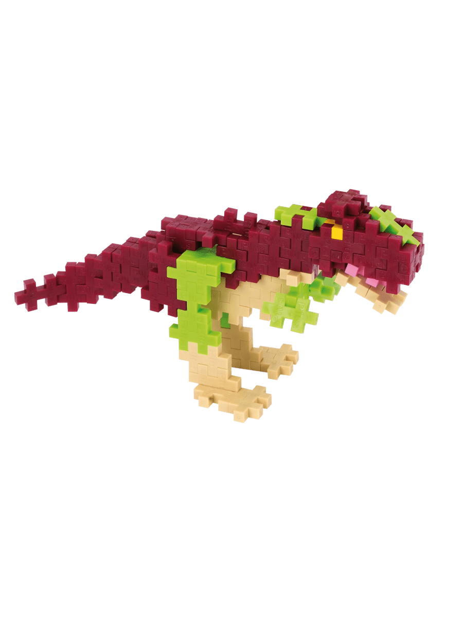 Plus-Plus T-Rex built model on its own