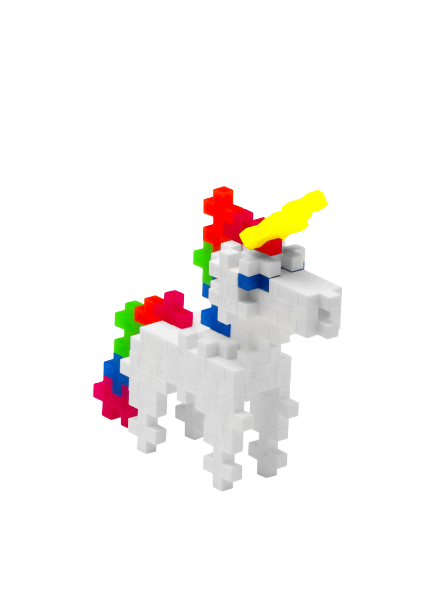 Plus-Plus Unicorn built model on its own