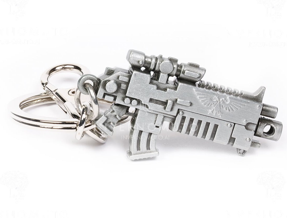 Warhammer 40k Metal Bolter Keychain - Loaded Dice
