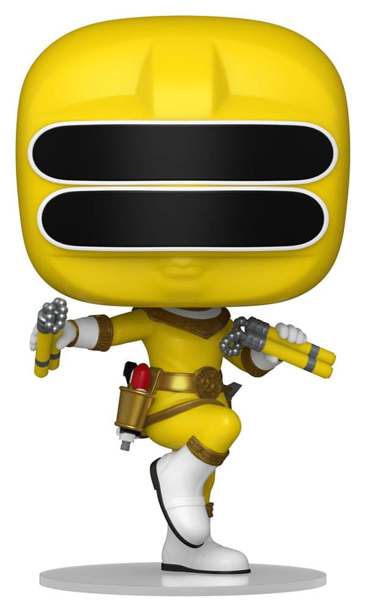 Funko POP! Zeo Ranger Yellow from Power Rangers Zeo leaping with twin weapons