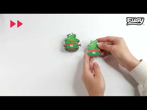 EUGY Christmas Tree 3D cardboard model kit - video