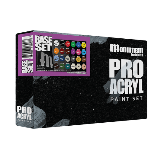 Monument Pro Acryl Base Set - 24 Colors 22ml dropper bottle