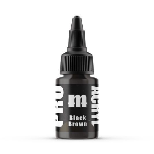 Monument Pro Acryl Black Brown 22ml dropper bottle