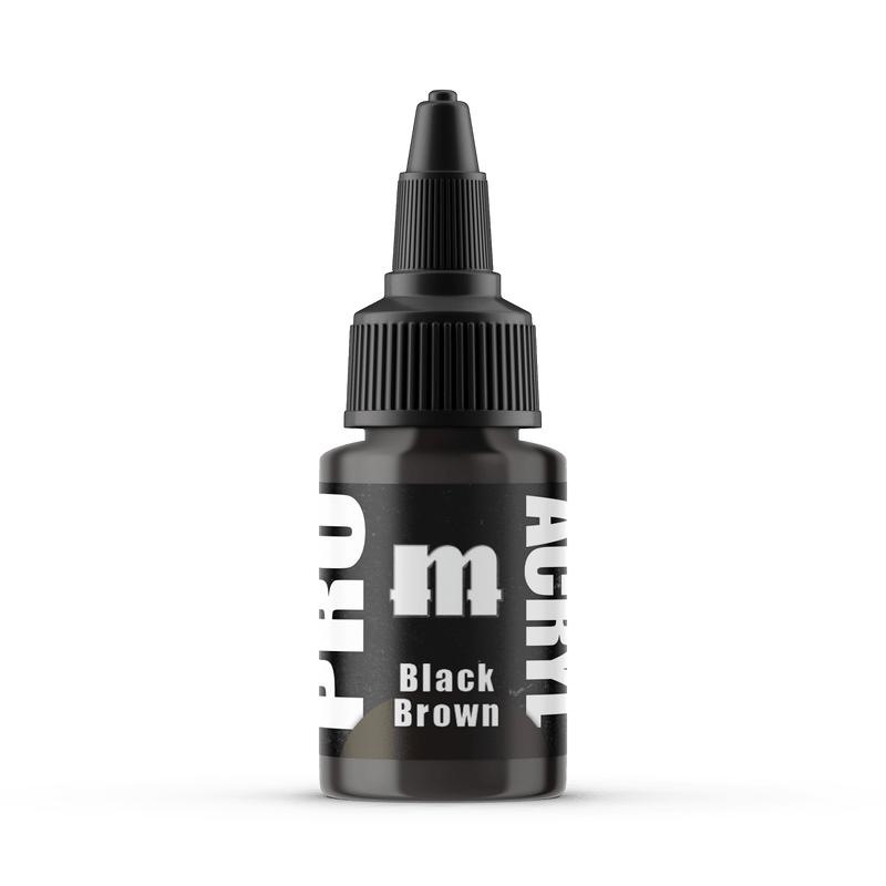 Monument Pro Acryl Black Brown 22ml dropper bottle
