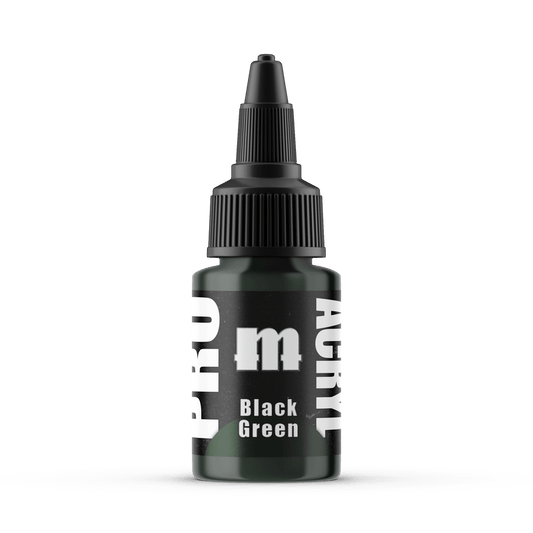 Monument Pro Acryl Black Green 22ml dropper bottle