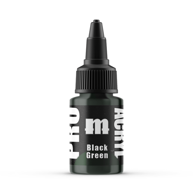 Monument Pro Acryl Black Green 22ml dropper bottle