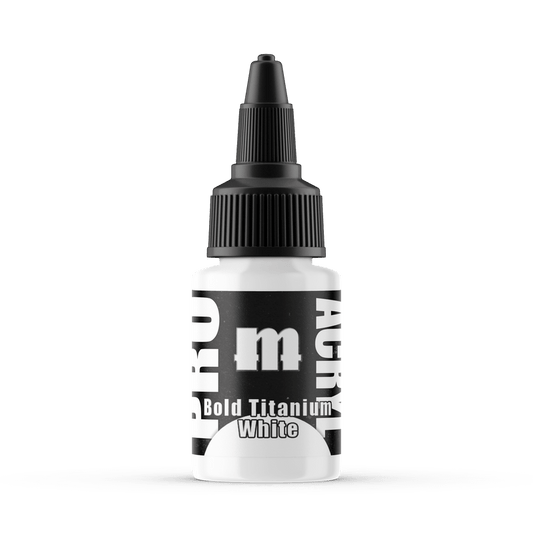 Monument Pro Acryl Bold Titanium White 22ml dropper bottle