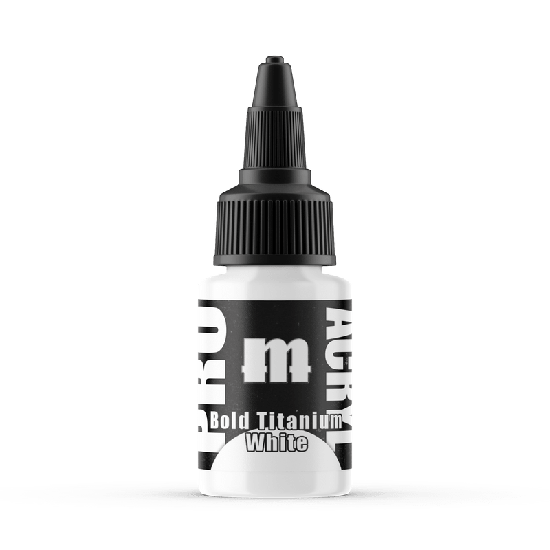 Monument Pro Acryl Bold Titanium White 22ml dropper bottle
