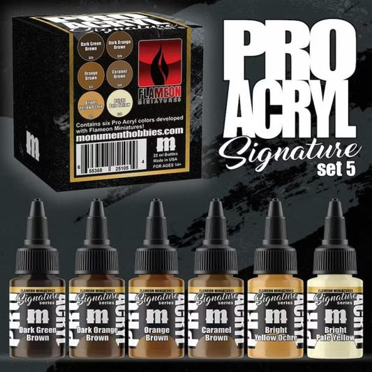 Pro Acryl Signature Series Flameon Signature Set - 6 Colors 22ml dropper bottle