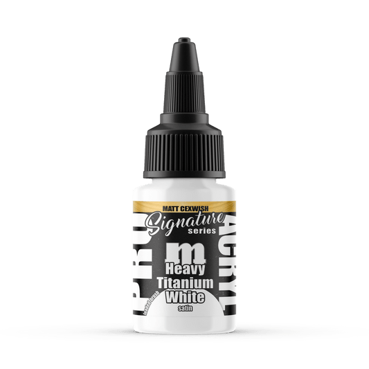 Pro Acryl Signature Series Matt Cexwish - Heavy Titanium White 22ml dropper bottle