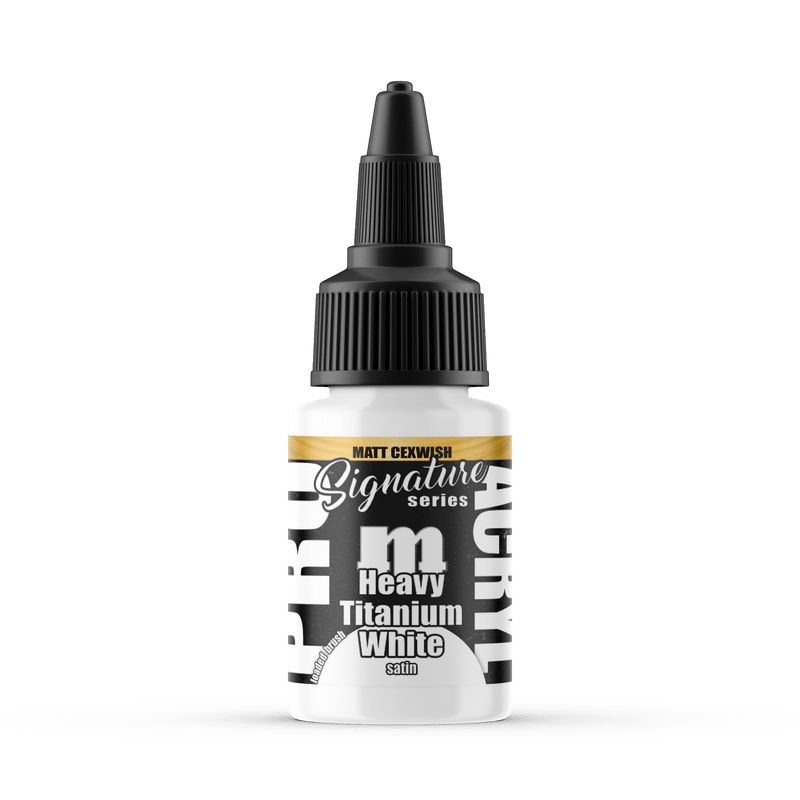 Pro Acryl Signature Series Matt Cexwish - Heavy Titanium White 22ml dropper bottle