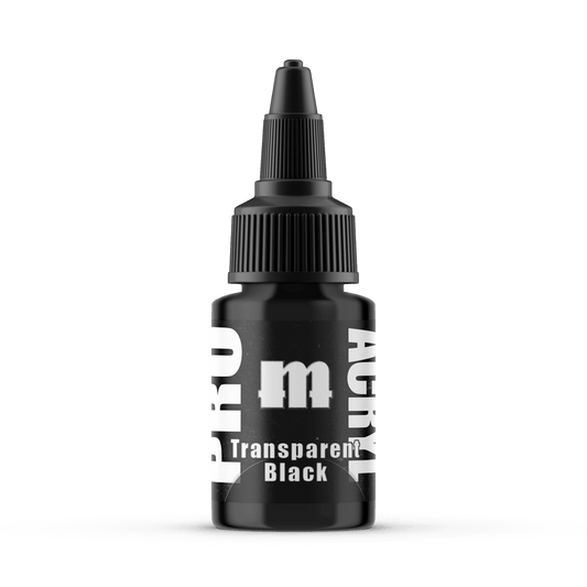Monument Pro Acryl Transparent Black 22ml dropper bottle