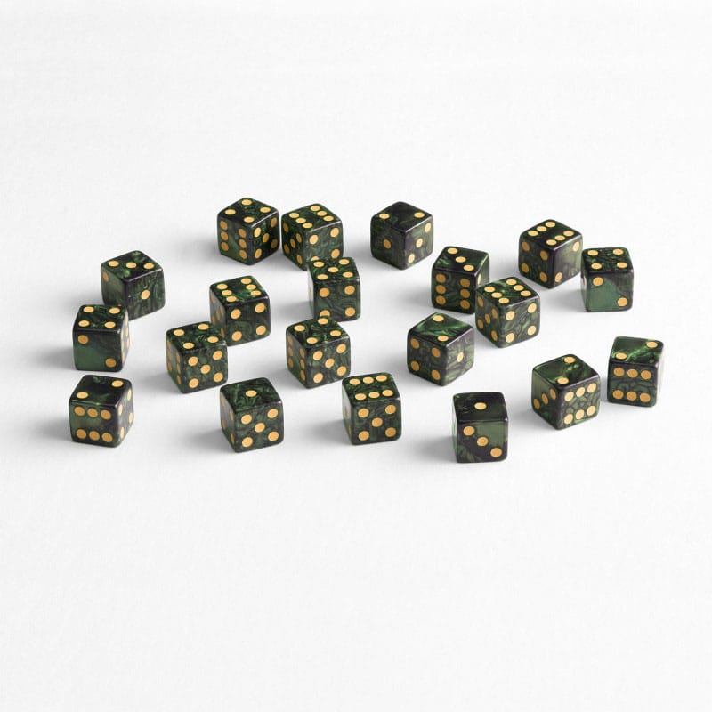 Q Workshop Dice Set Full Pack D6 Green (20) - Loaded Dice