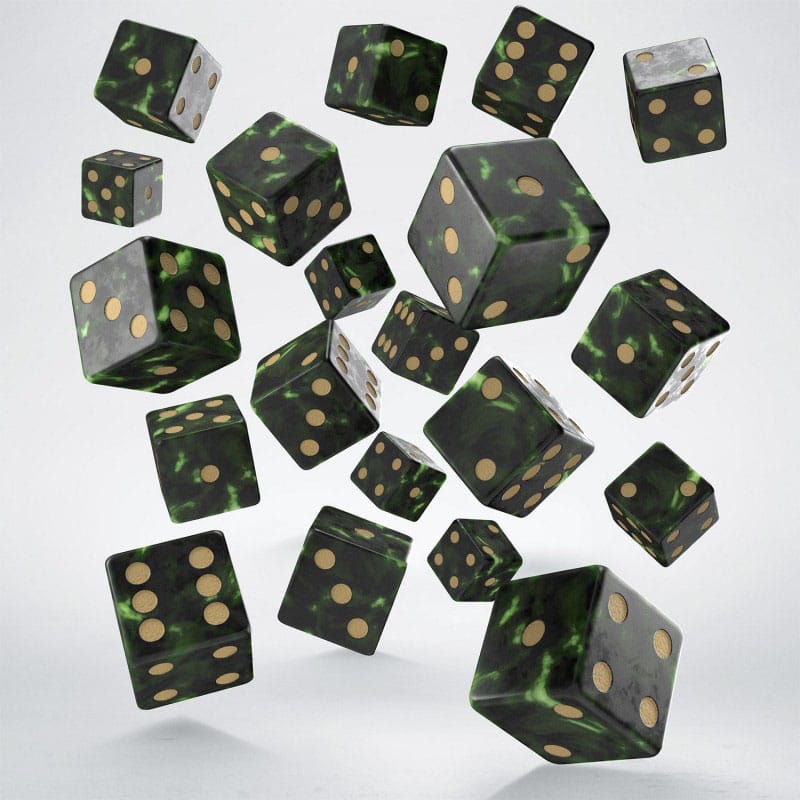 Q Workshop Dice Set Full Pack D6 Green (20) - Loaded Dice