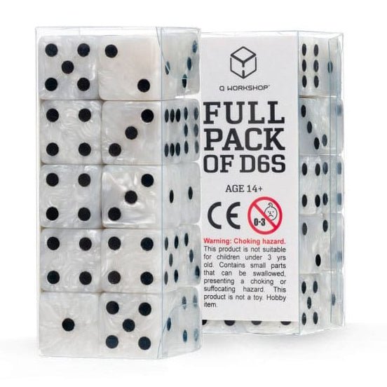 Q Workshop Dice Set Full Pack D6 Pearl (20) - Loaded Dice