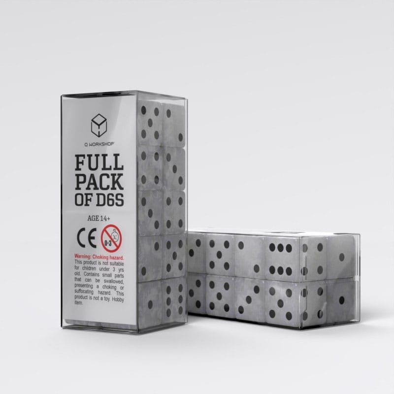 Q Workshop Dice Set Full Pack D6 Pearl (20) - Loaded Dice