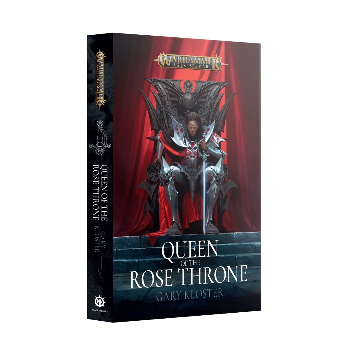 Queen of the Rose Throne by Gary Kloster, Warhammer Age of Sigmar novel cover with a vampire queen