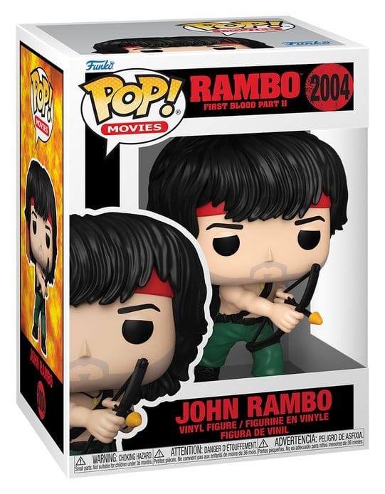 John Rambo Funko POP! Movies vinyl figure in its Rambo: First Blood Part II box, number 2004