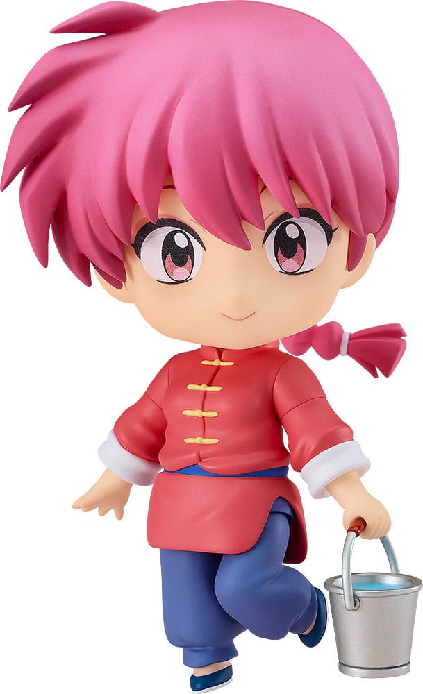 Ranma Female Ver. Nendoroid by Good Smile Company with red hair holding a bucket, Ranma 1/2