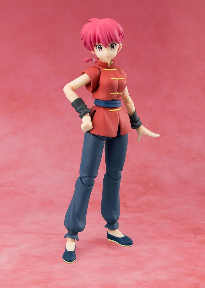 Ranma 1/2 S.H.Figuarts red-haired Ranma figure by Bandai Tamashii Nations, hands on hips