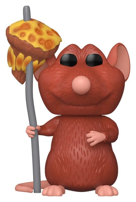 Funko Pop! Emile the rat holding a mushroom on a stick, from Disney Pixar Ratatouille