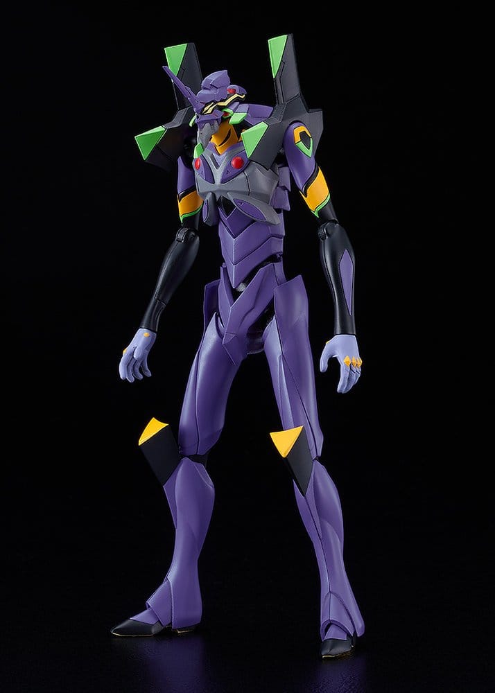 Built Evangelion Production Model-13 Moderoid standing on a black background