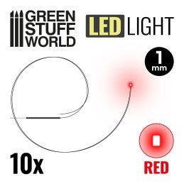 Red LED Lights - 1mm - Loaded Dice