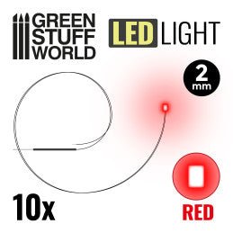 Red LED Lights - 2mm - Loaded Dice