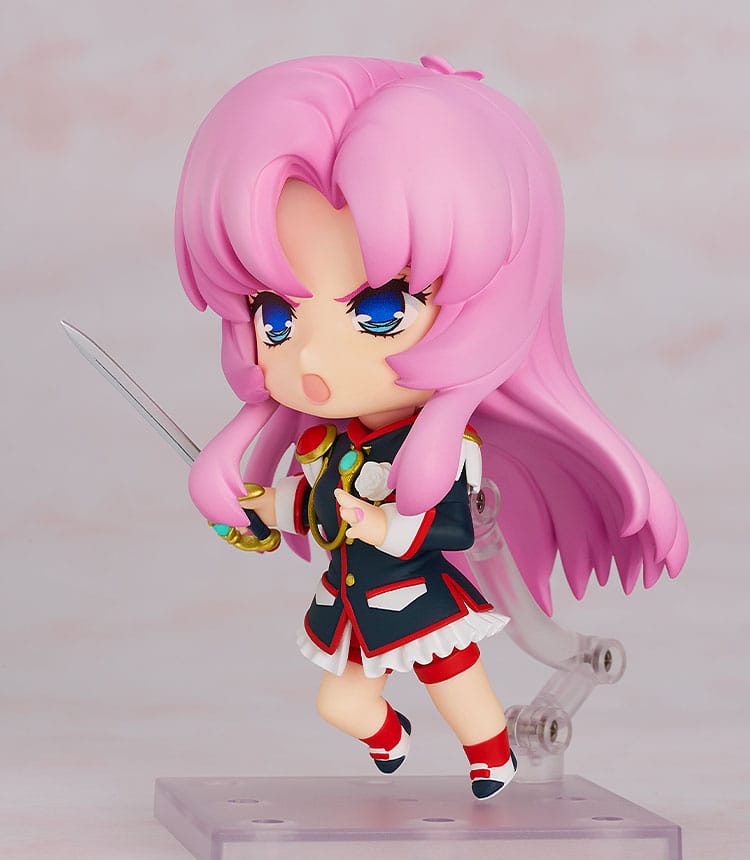 Utena Tenjo Nendoroid charging forward with the Sword of Dios, side angle