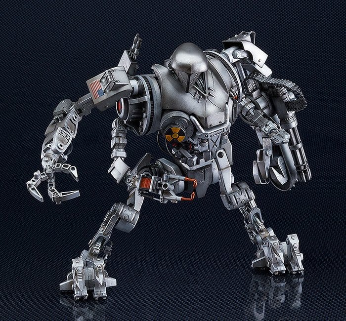 Moderoid RoboCop 2 Cain front view with abdomen hatch open and claw raised