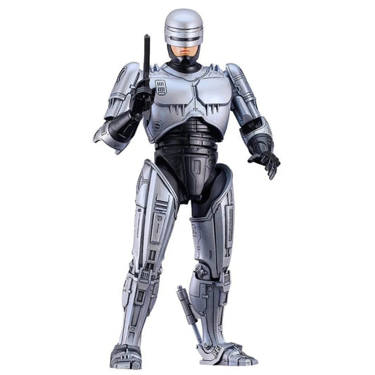MODEROID RoboCop plastic model kit, built, holding the Auto 9