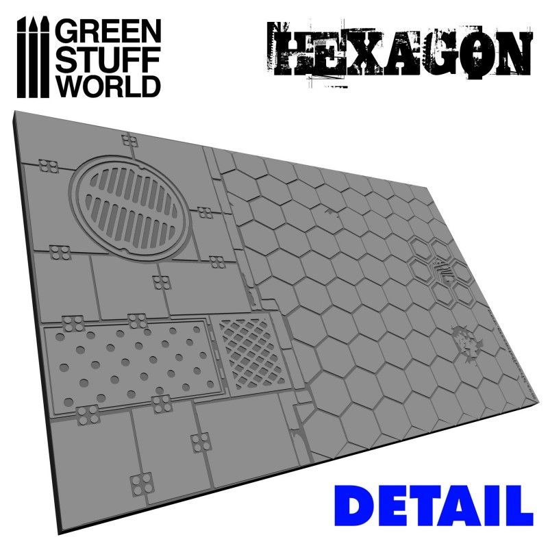 Green Stuff World Rolling Pin Hexagons - Loaded Dice